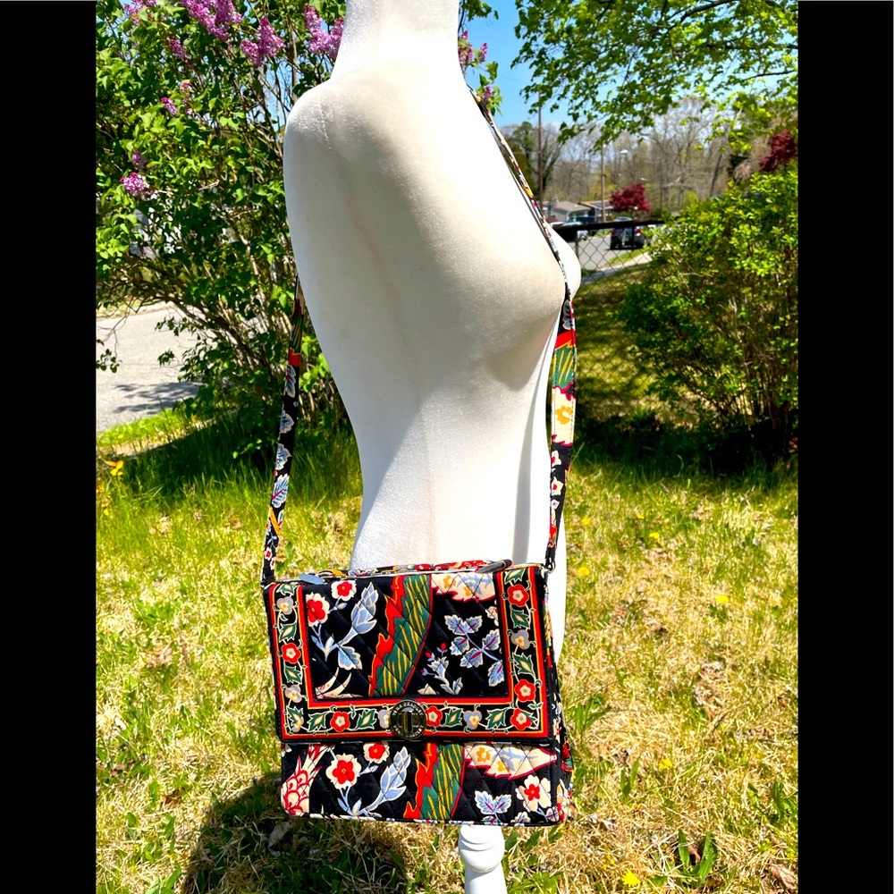 Vera Bradley’s Turn Lock Flap Satchel / Crossbody Bag